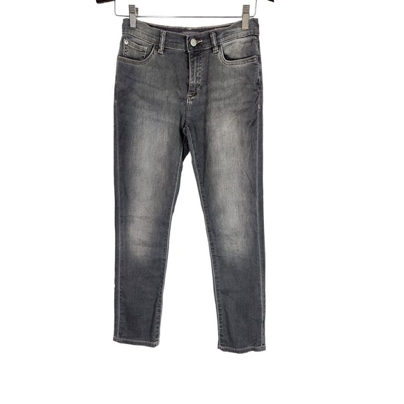 DL1961 Ultimate Knit Women's Gray Cotton‎ Blend Brady Slim Jeans Size 12 - Picture 1 of 12
